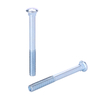 Inch White Blue Half Thread Carriage Bolt