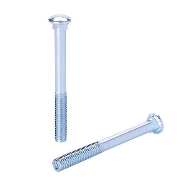 Inch White Blue Half Thread Carriage Bolt