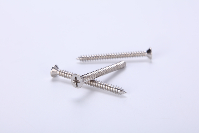 Self tapping screw flat phillips head stainless steel 304/410