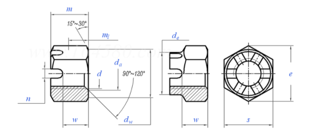 slotted nut