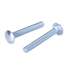 Inch White Blue Zinc Full Thread Carriage Bolt