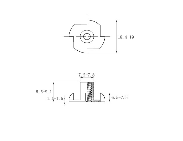 DIN1624 TEE NUT