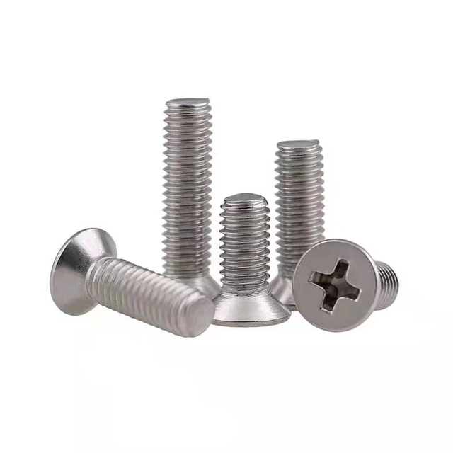 stainless steel 304 flat phillips machine screw SS18-8 A2/A4